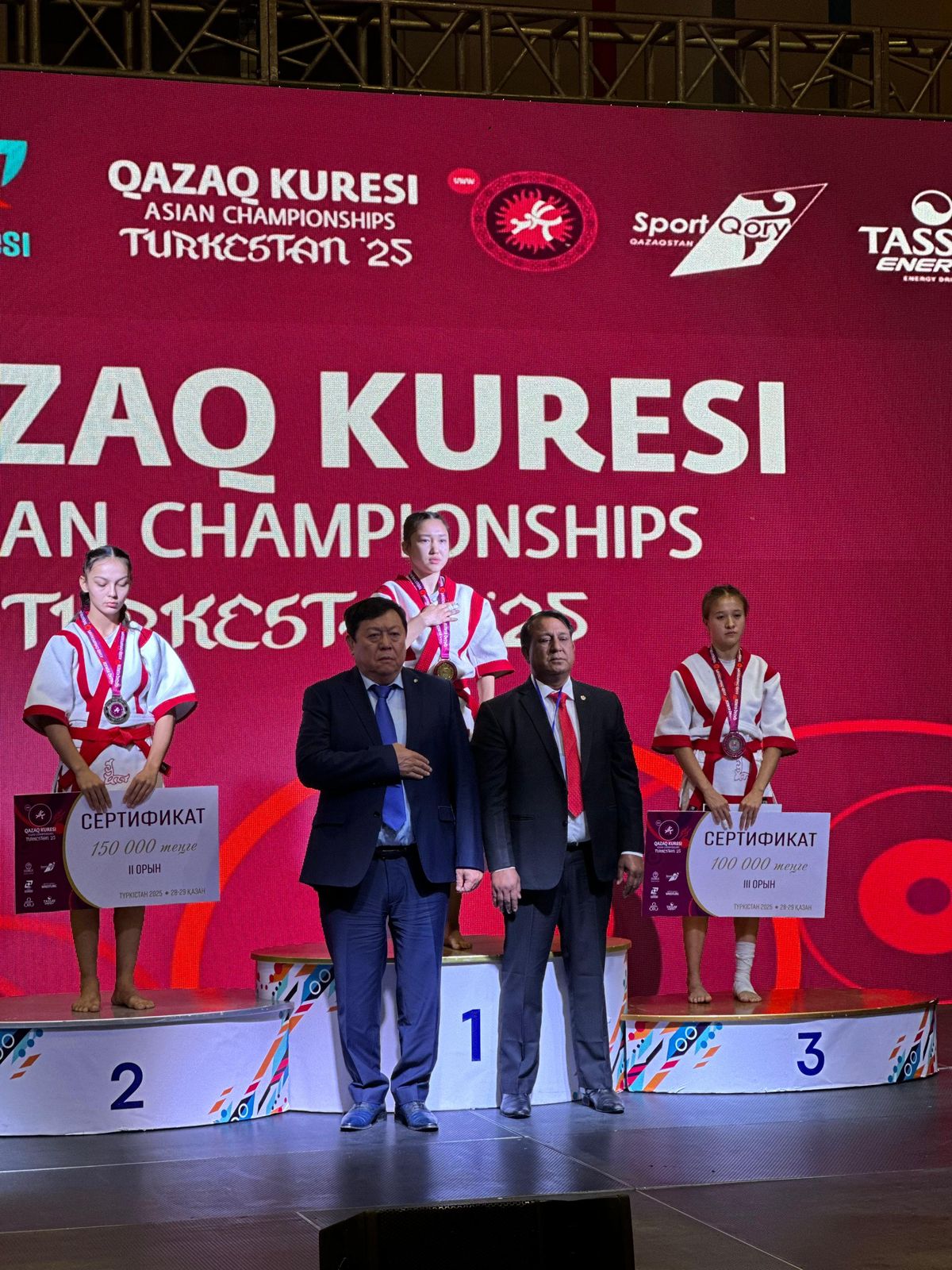 Хасенқызы Айдана қазақ күресі бойынша Азия чемпионатында I орынды иеленді.